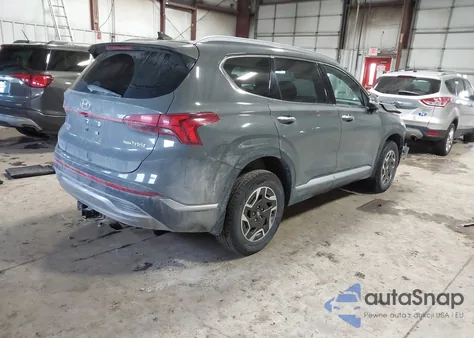 2023 Hyundai Santa Fe Hybrid Blue from USA, damaged, VIN 5NMS2DA18PH017379